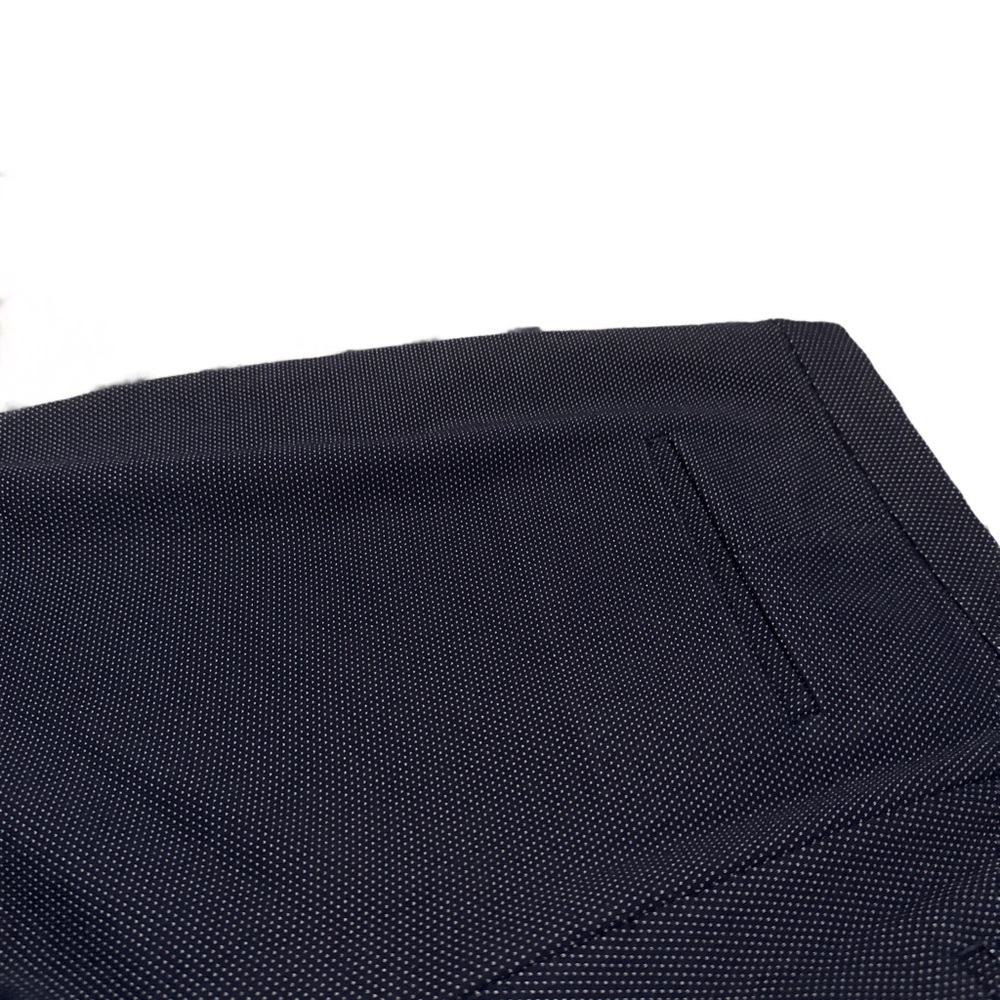 Liverpool Women's Dark Blue & White Bird’s Eye Print Ankle Pants - Picture 5 of 9